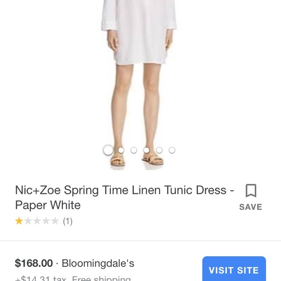 NWOT Nic & Zoe | Ramie tunic or coverup - Picture 7 of 7